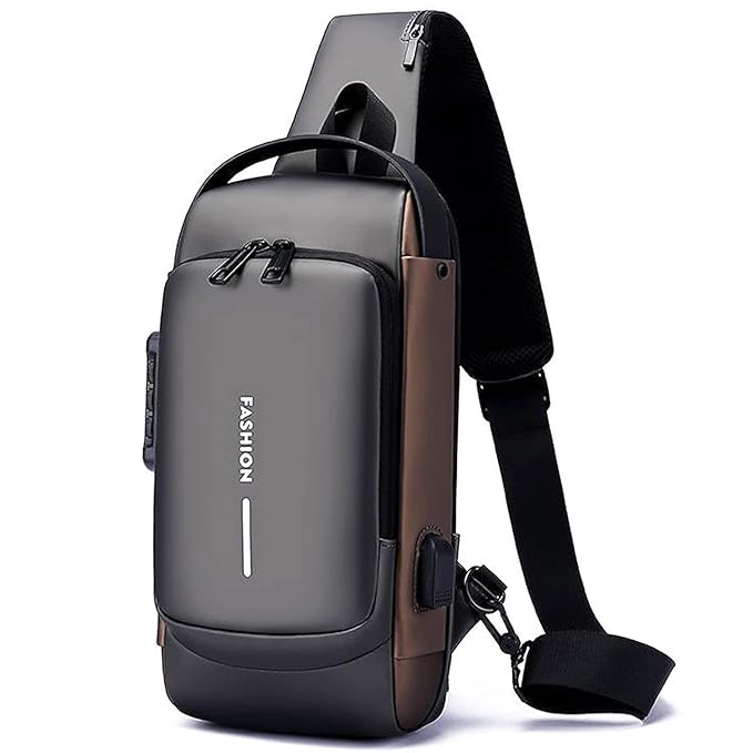 Anti-Theft Crossbody Sling Bag with USB Charging Port | Men & Women