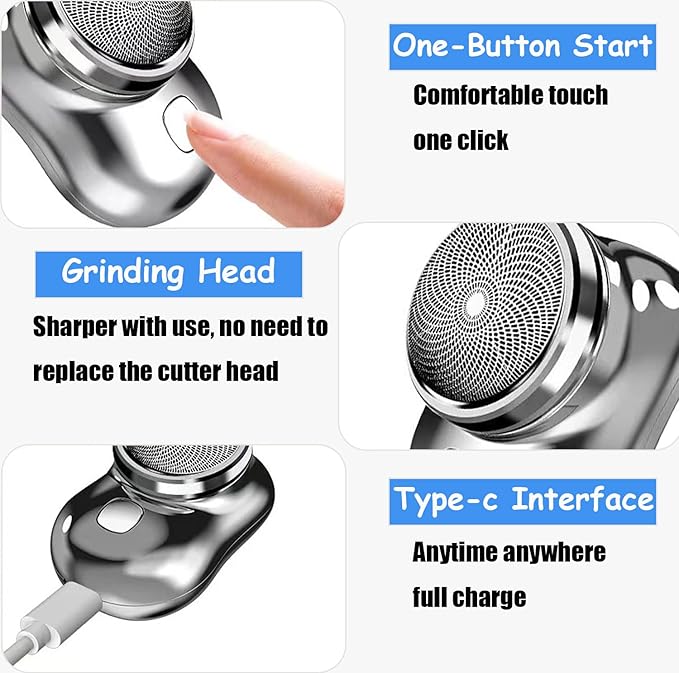 Mini Portable Electric Shaver for Men – Compact Travel Razor