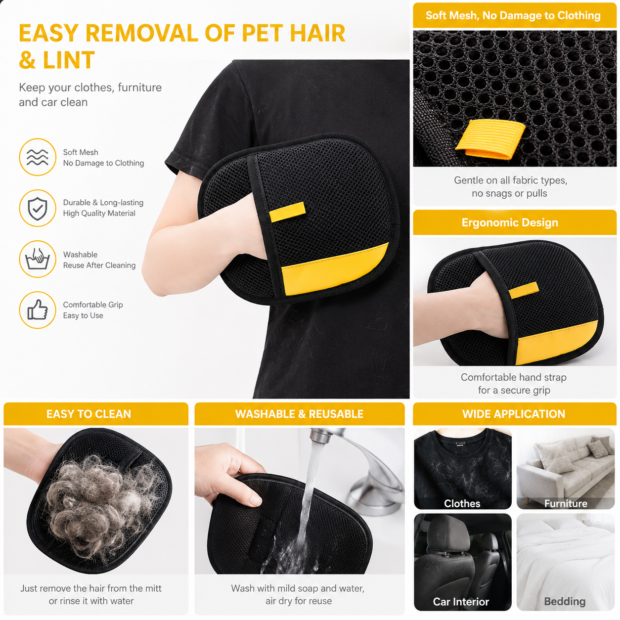 Pet Hair Removal Gloves