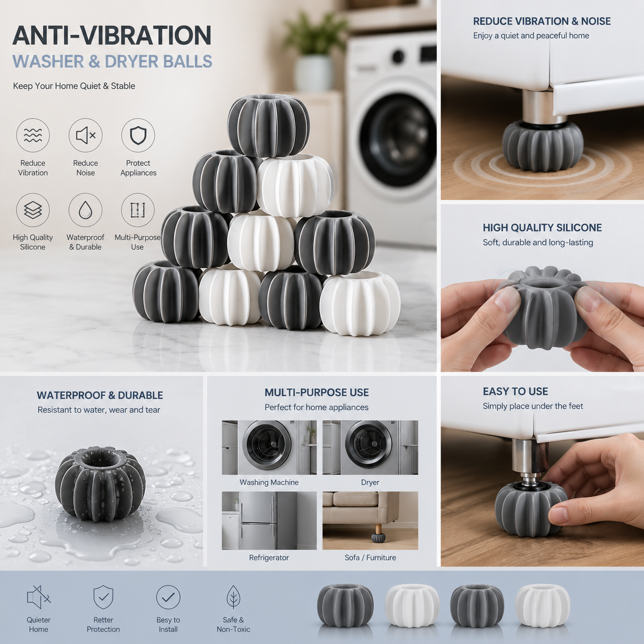 5 Pcs Washing Machine Laundry Balls